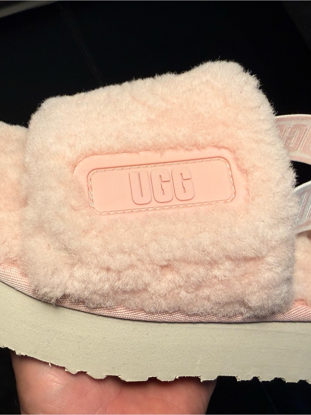 UGG Blush Plush Platform Slide Women’s Size 8.